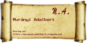 Murányi Adalbert névjegykártya